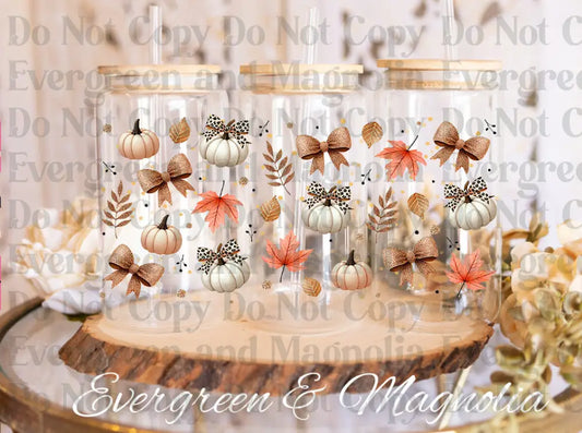 Fall pumpkins & Leaves