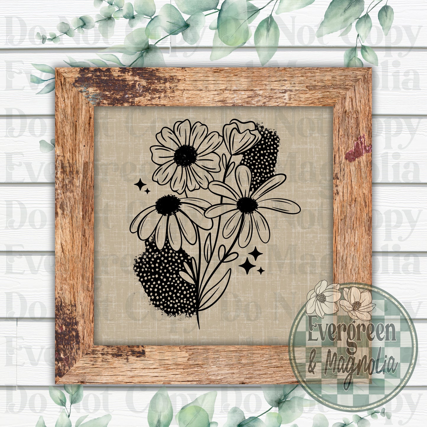 Floral (Black)