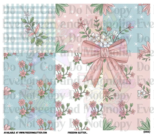 Floral Patches & Bow 1 (Printed Vinyl)