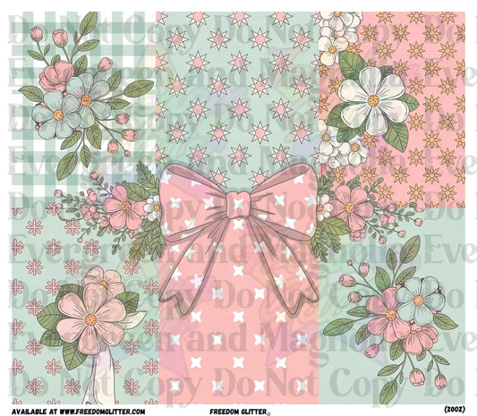 Floral Patches & Bow 2 (Printed Vinyl)