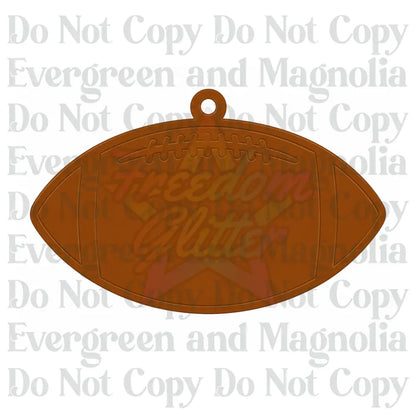 Football Acrylic Ornament Blank – 4"