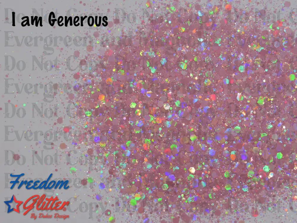 I am Generous (Pearl Holographic Glitter)