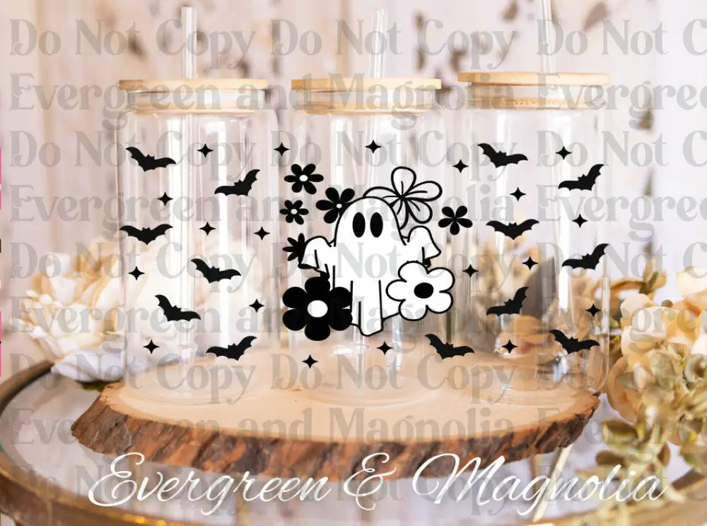 GhostFloral UV DTF print