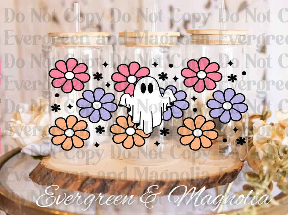 GhostFlowers UV DTF print