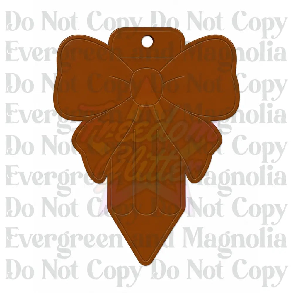 Gift Bow Acrylic Ornament Blank – 4"