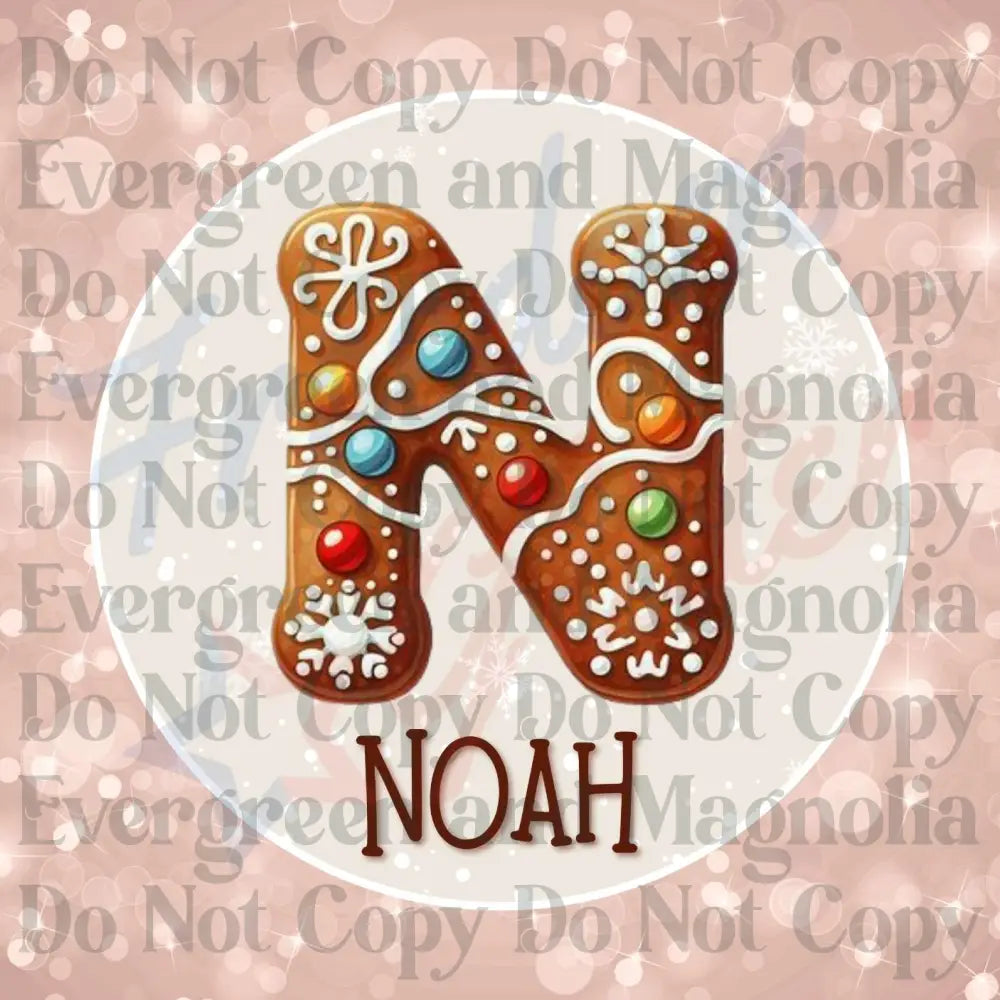 Customized Christmas Gift Tags - Gingerbread