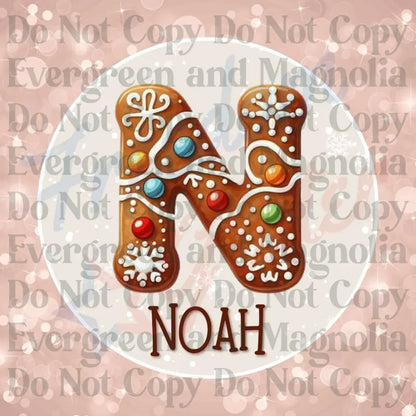 Customized Christmas Gift Tags - Gingerbread