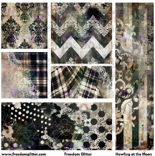 Mixed Image Sheet - Grunge Chevron & Plaid 2 (Printed Vinyl)