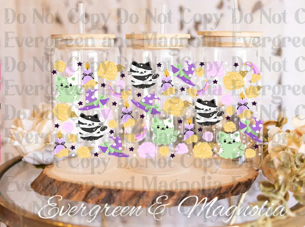 HalloweenCat UV DTF print