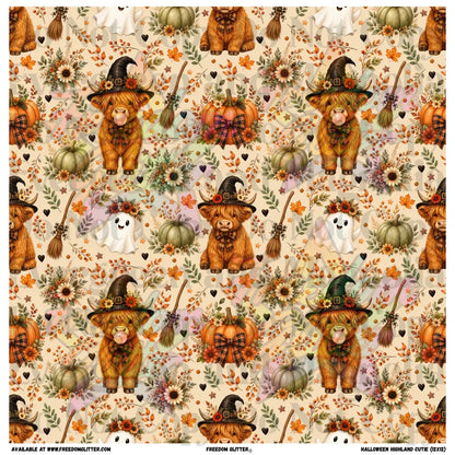 Halloween Highland Cutie (Printed Vinyl)