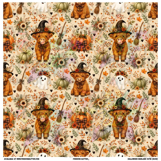Halloween Highland Cutie (Printed Vinyl)