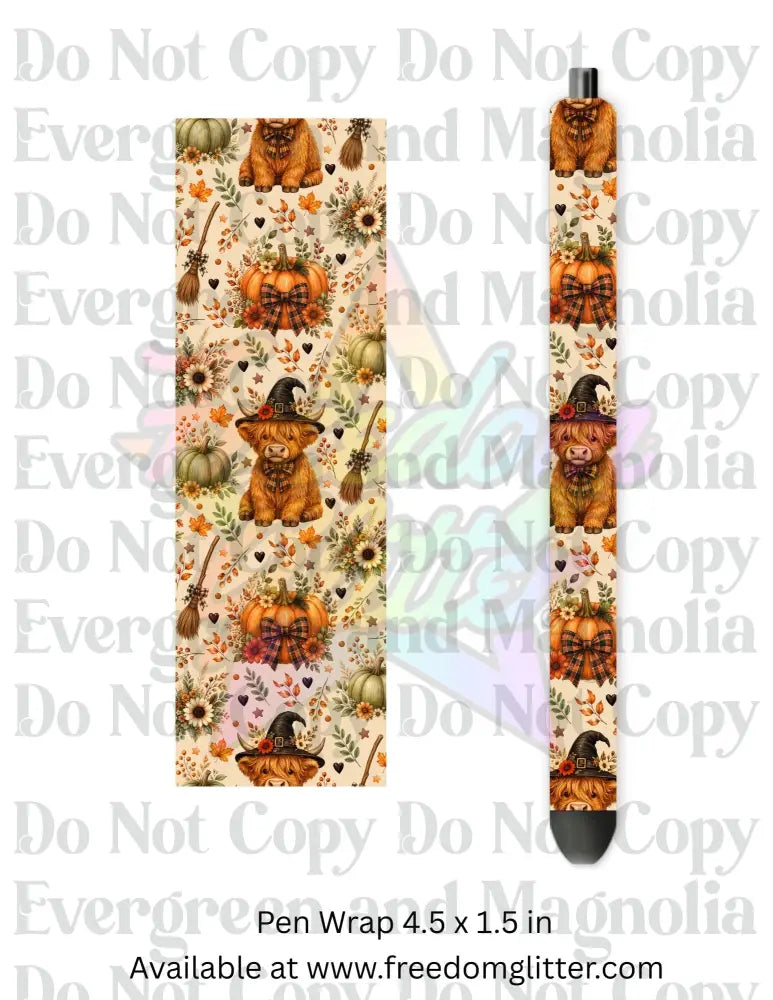 Halloween Highland Cutie (Printed Vinyl)