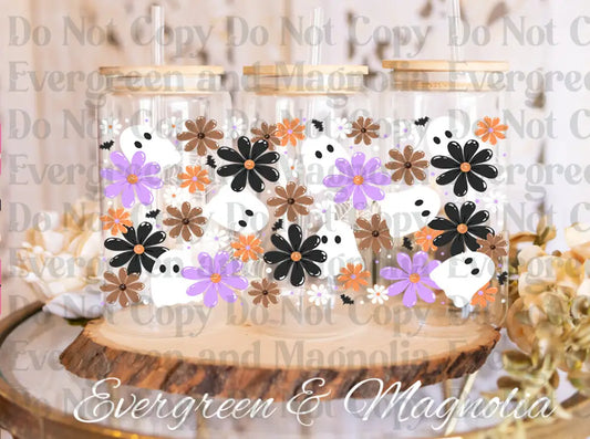 Halloweenfloralghostwrap UV DTF print