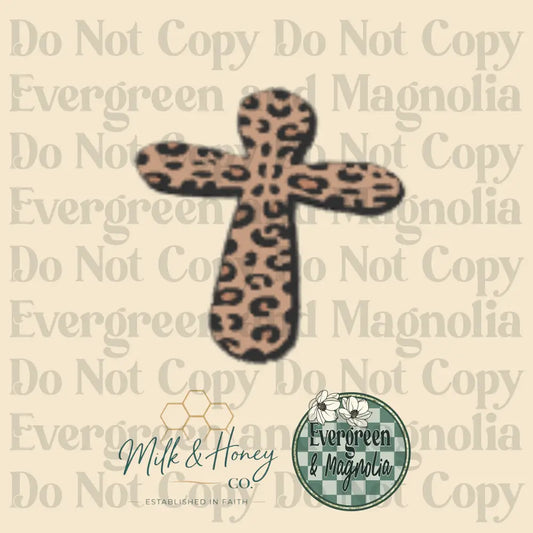 Leopard Cross Charm