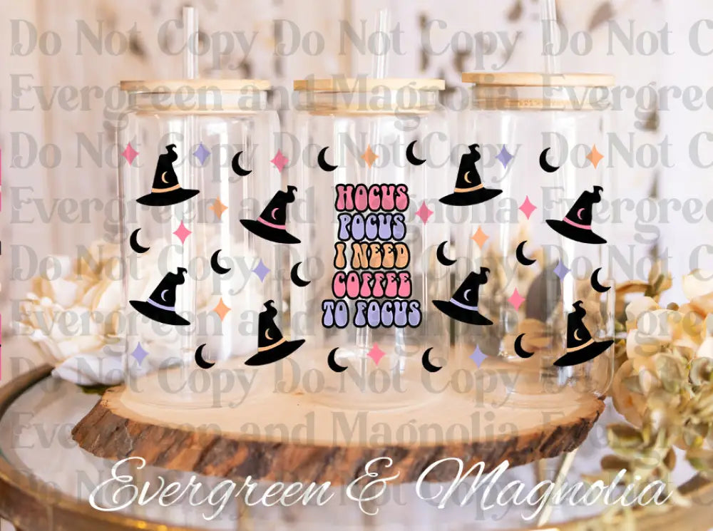 HocusPocusINeedCoffee UV DTF print