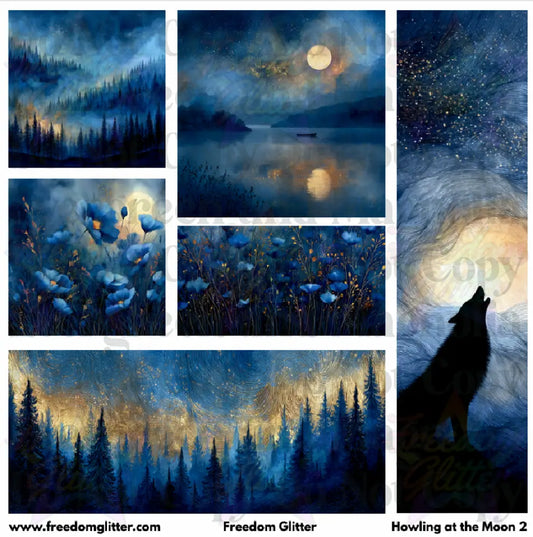 Mixed Image Sheet - Howling at the Moon 2 (Printed Vinyl)
