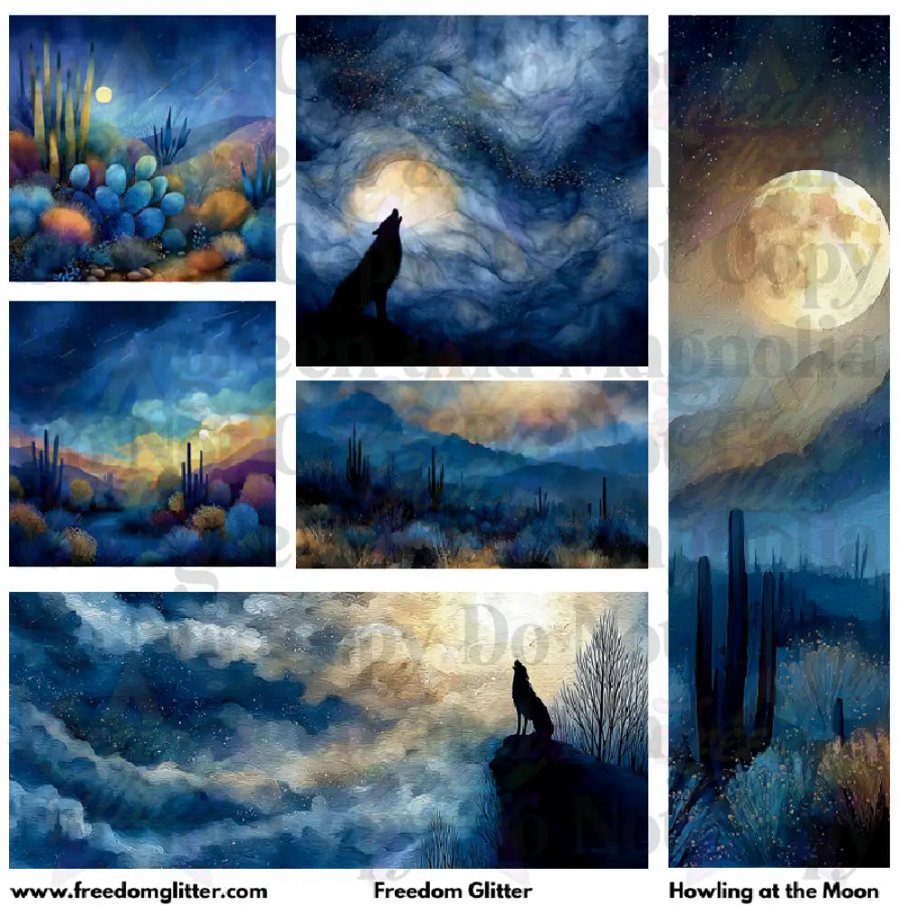 Mixed Image Sheet - Howling at the Moon (Printed Vinyl)