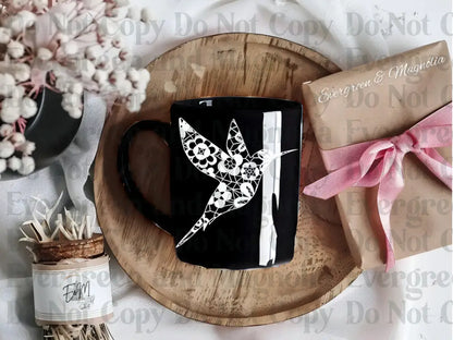 MIx Design Lace (26 Designs to Choose From) 3 inch / Hummingbird Lace Decal