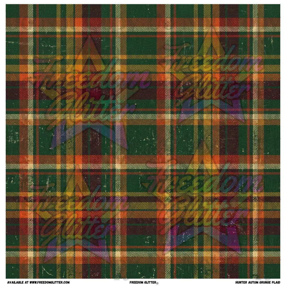 Hunter Autumn Grunge Plaid (Printed Vinyl)