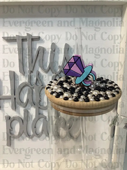 Ring Pop Purple Straw Topper 10mm