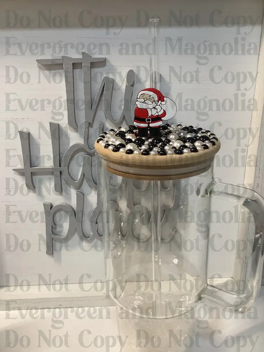 Santa Straw Topper 10mm
