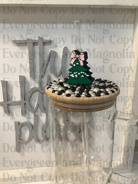 Christmas tree with BOW Straw Topper 10mm