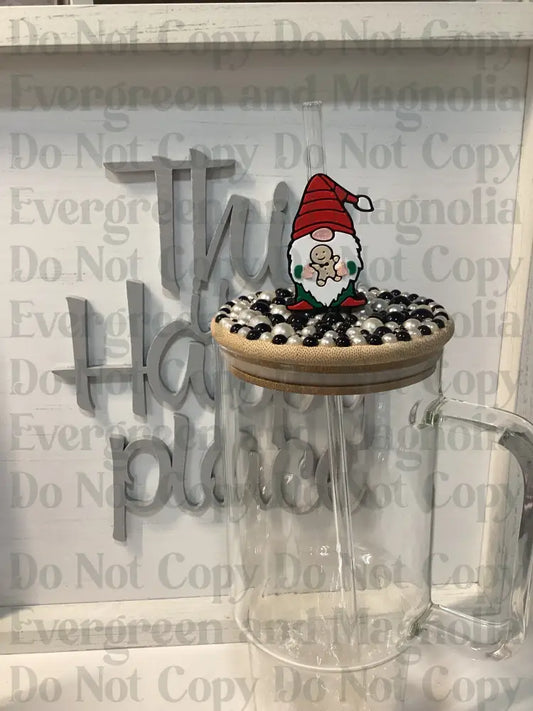 Christmas Gnome Straw Topper 10mm