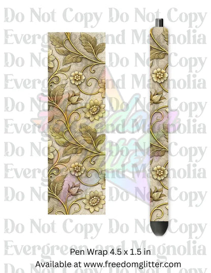 Ivory Tooled Leather 1 (Printed Vinyl)