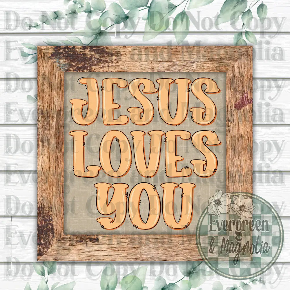 Jesus loves you (orange)