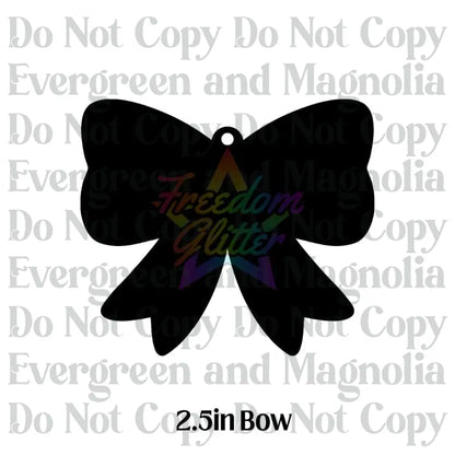2.5in Bow Keychain Acrylic Blank –  Clear Acrylic