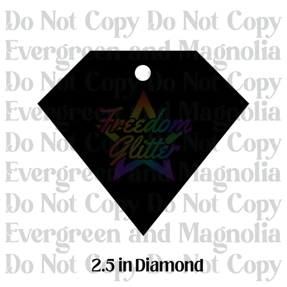 2.5in Diamond Keychain Acrylic Blank –  Clear Acrylic
