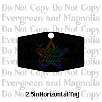 2.5in Horizontal Tag Keychain Acrylic Blank –  Clear Acrylic