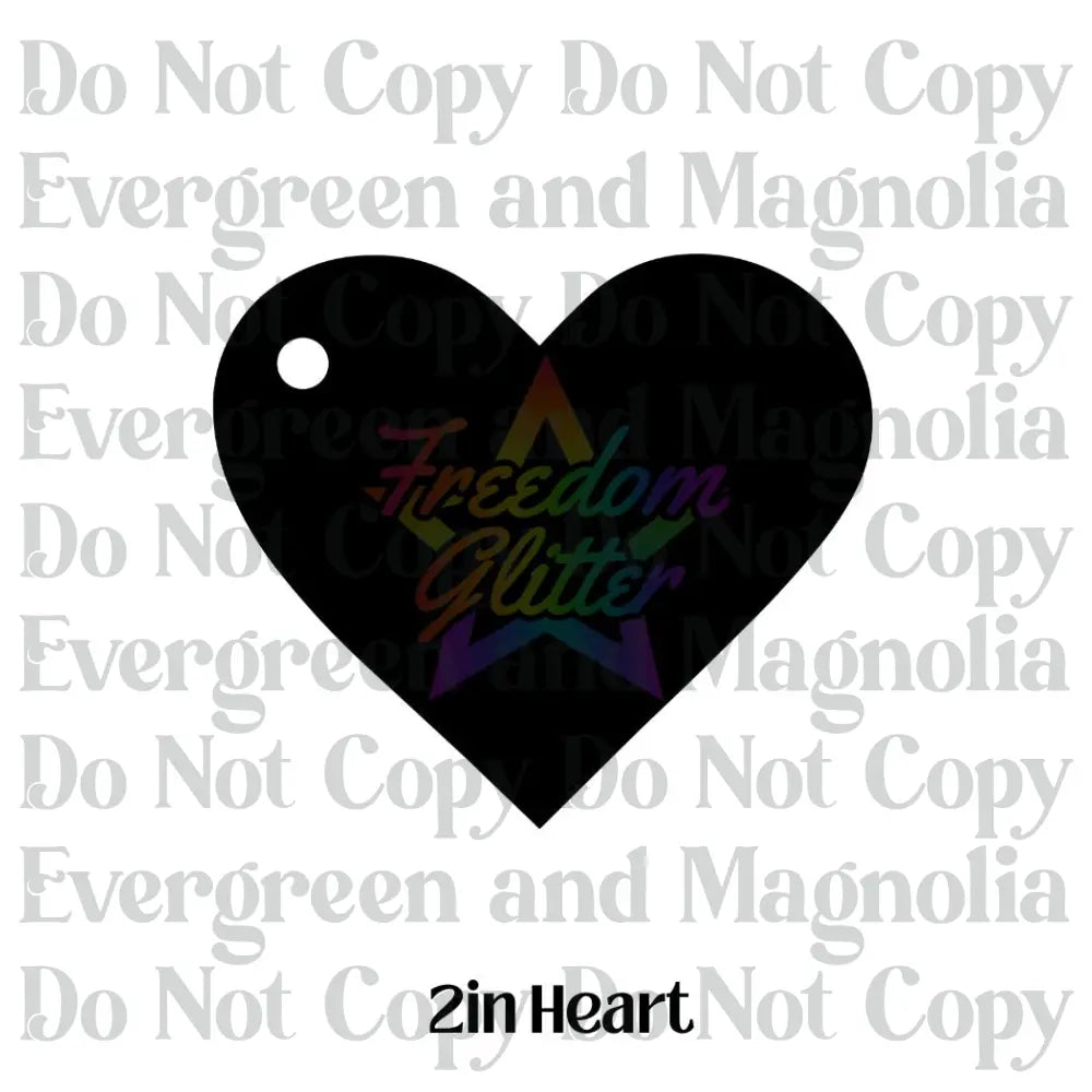 2in Heart Keychain Acrylic Blank –  Clear Acrylic