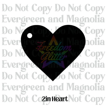 2in Heart Keychain Acrylic Blank –  Clear Acrylic