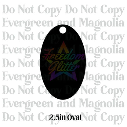2.5in Oval Keychain Acrylic Blank –  Clear Acrylic