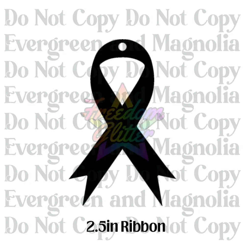 2.5in Awareness Ribbon Keychain Acrylic Blank –  Clear Acrylic