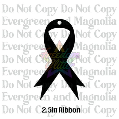 2.5in Awareness Ribbon Keychain Acrylic Blank –  Clear Acrylic
