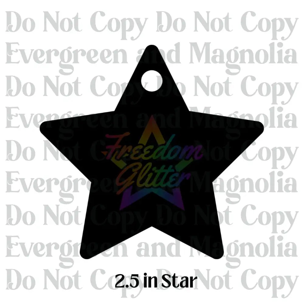 2.5in Star Keychain Acrylic Blank –  Clear Acrylic