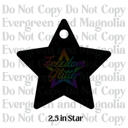 2.5in Star Keychain Acrylic Blank –  Clear Acrylic