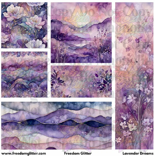 Mixed Image Sheet - Lavender Dreams (Printed Vinyl)
