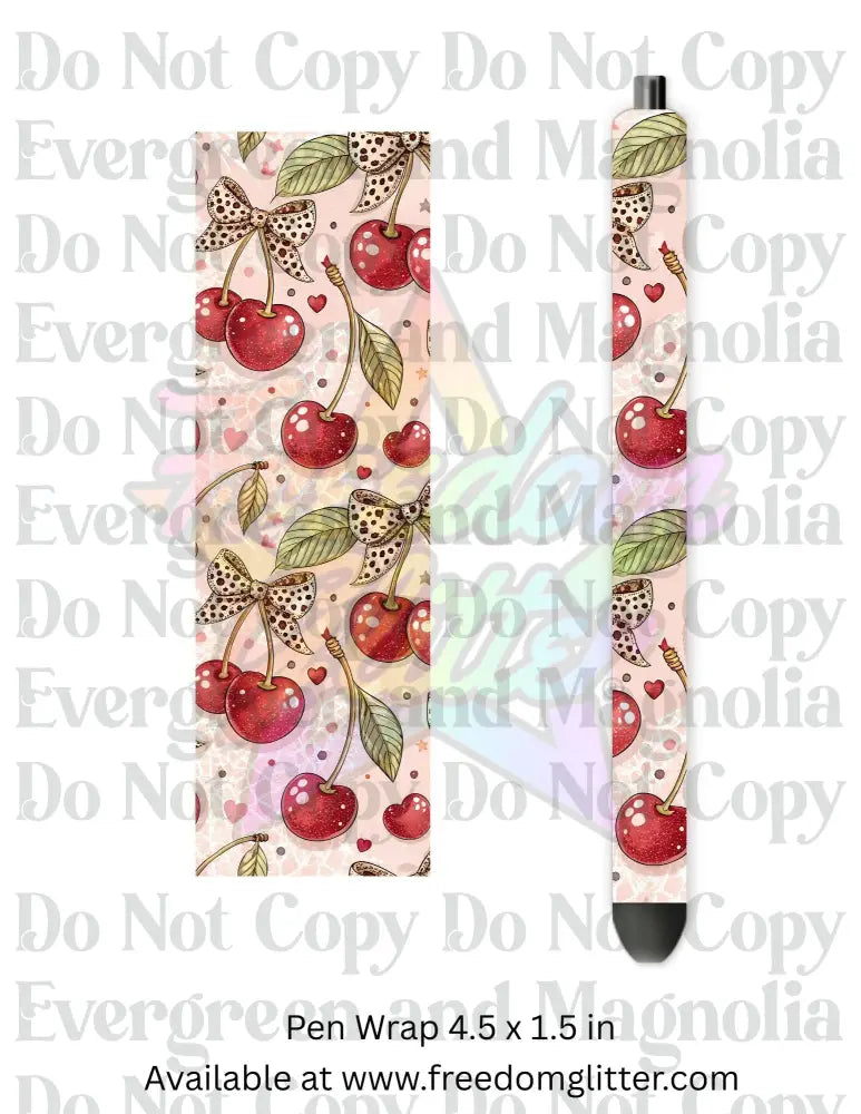 Leopard Cherry Bows (Printed Vinyl)