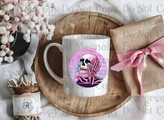 Living the dream skelly pink Decal