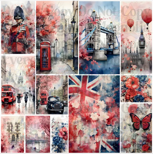 Mixed Image Sheet - London 3 (Printed Vinyl)