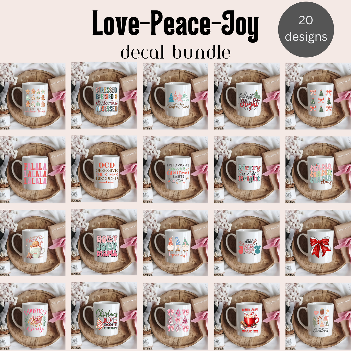 Love-Peace-Joy UVDTF Decal Bundle