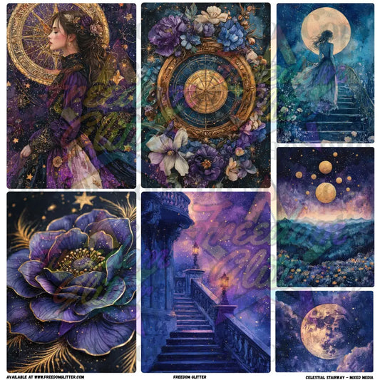 Mixed Image Sheet - Celestial Stairway (Printed Vinyl)