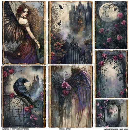 Mixed Image Sheet - Dark Gothic Angels (Printed Vinyl)