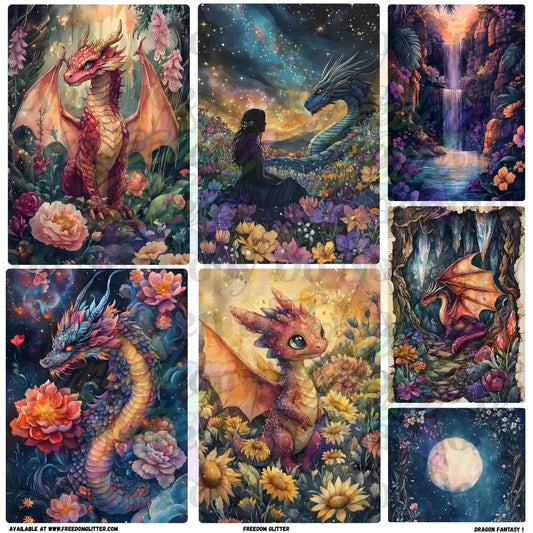 Mixed Image Sheet - Dragon Fantasy 1 (Printed Vinyl)