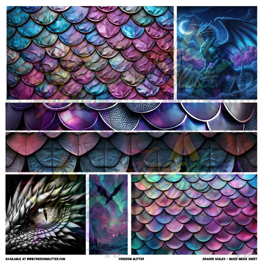 Mixed Image Sheet - Dragon Scales (Printed Vinyl)