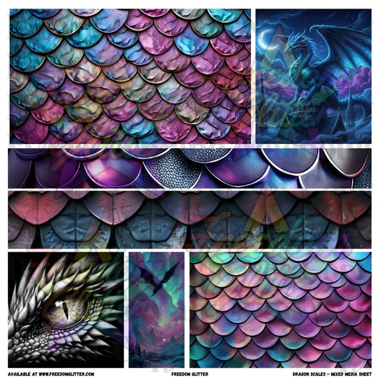 Mixed Image Sheet - Dragon Scales (Printed Vinyl)
