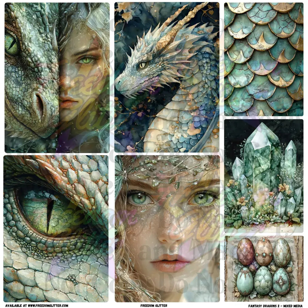 Mixed Image Sheet - Fantasy Dragons 2 (Printed Vinyl)